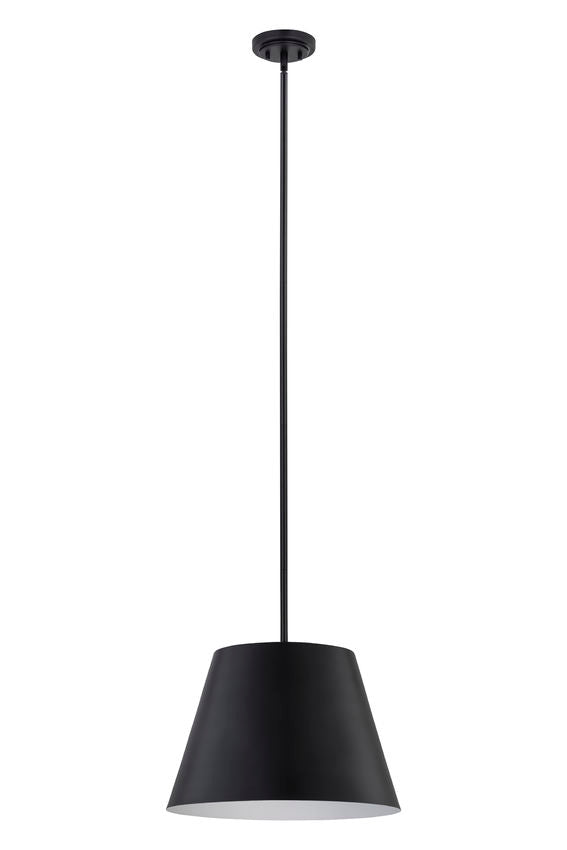 Z-Lite Lilly 18" 1-Light Matte Black Steel Pendant Light