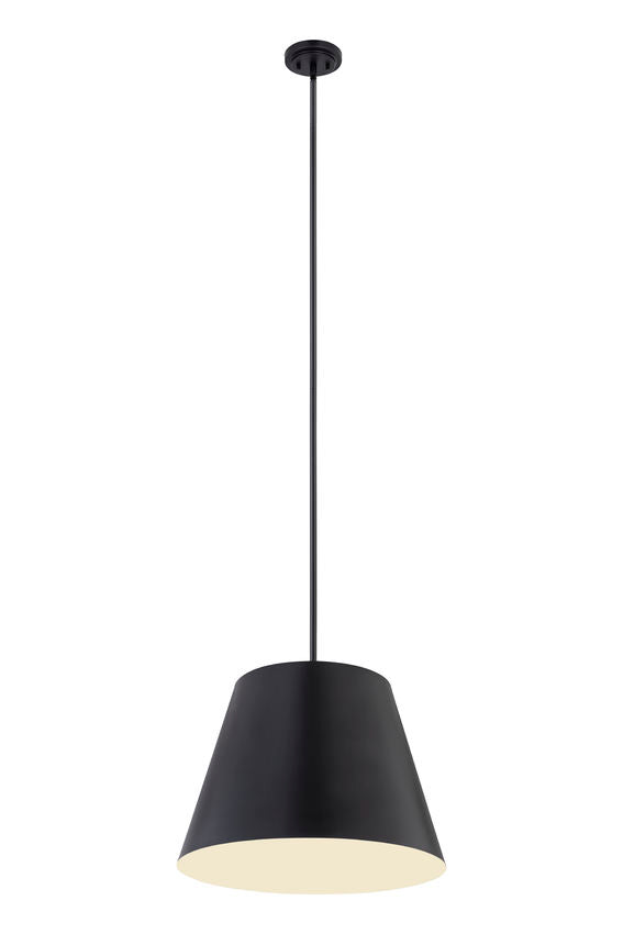 Z-Lite Lilly 24" 1-Light Matte Black Steel Pendant Light