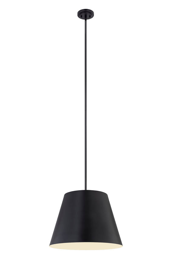 Z-Lite Lilly 24" 1-Light Matte Black Steel Pendant Light