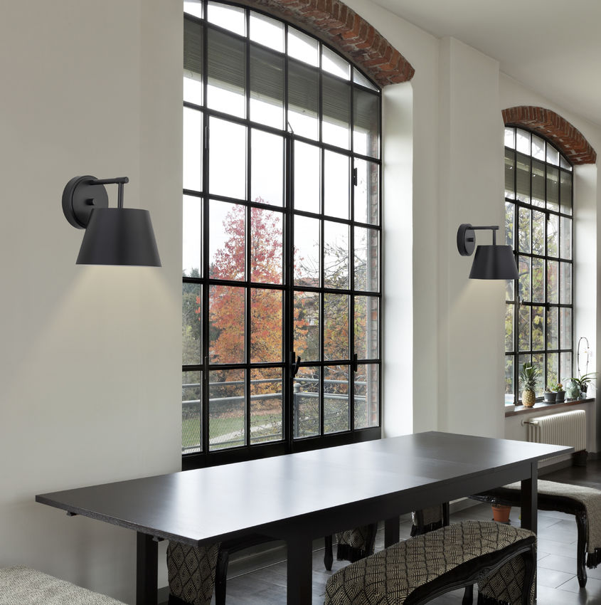 Z-Lite Lilly 9" 1-Light Matte Black Steel Wall Sconce