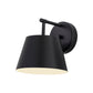 Z-Lite Lilly 9" 1-Light Matte Black Steel Wall Sconce