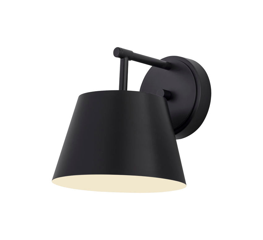Z-Lite Lilly 9" 1-Light Matte Black Steel Wall Sconce