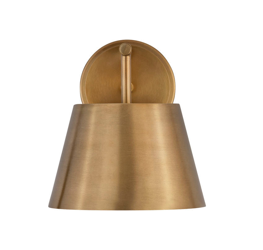 Z-Lite Lilly 9" 1-Light Rubbed Brass Steel Wall Sconce