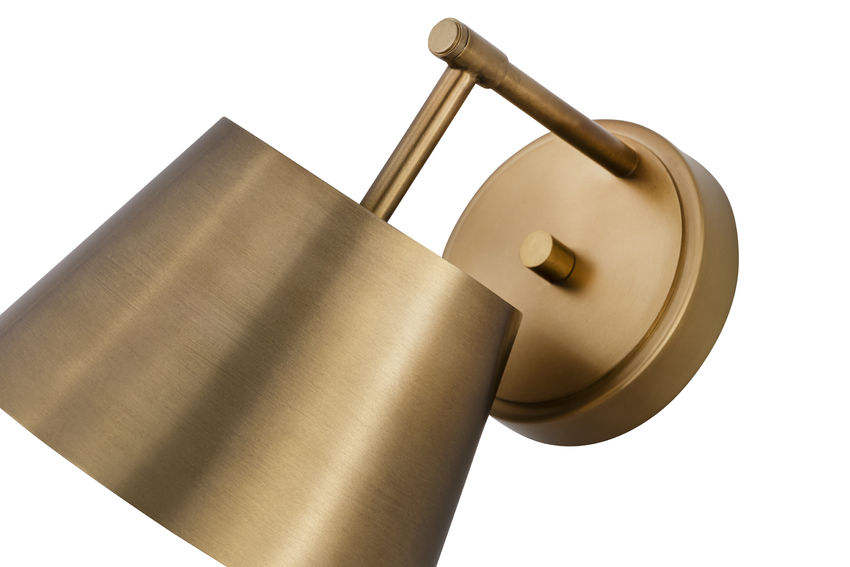 Z-Lite Lilly 9" 1-Light Rubbed Brass Steel Wall Sconce