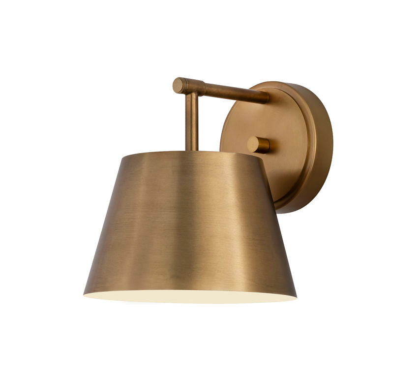 Z-Lite Lilly 9" 1-Light Rubbed Brass Steel Wall Sconce
