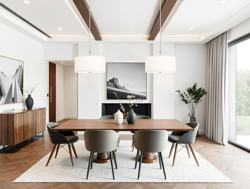 Z-Lite Linden 12" 1-Light LED Integrated Brushed Nickel Steel Frame White Fabric and Glass Shade Pendant Light