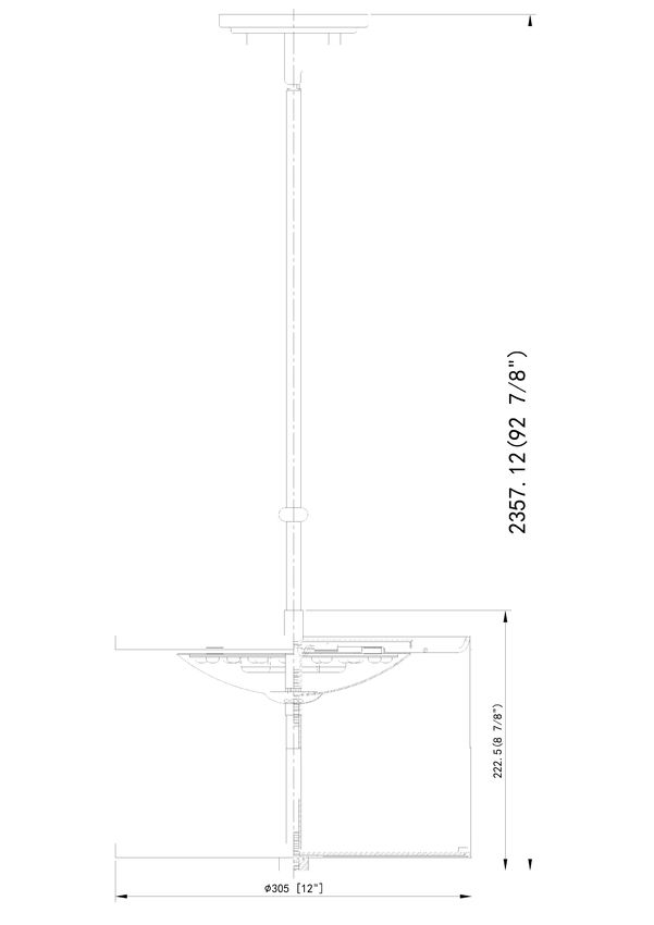 Z-Lite Linden 12" 1-Light LED Integrated Brushed Nickel Steel Frame White Fabric and Glass Shade Pendant Light