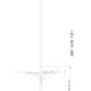 Z-Lite Linden 12" 1-Light LED Integrated Modern Gold Steel Frame White Fabric and Glass Shade Pendant Light