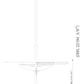 Z-Lite Linden 18" 1-Light LED Integrated Modern Gold Steel Frame White Fabric and Glass Shade Pendant Light