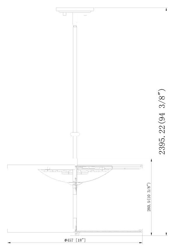Z-Lite Linden 18" 1-Light LED Integrated Modern Gold Steel Frame White Fabric and Glass Shade Pendant Light