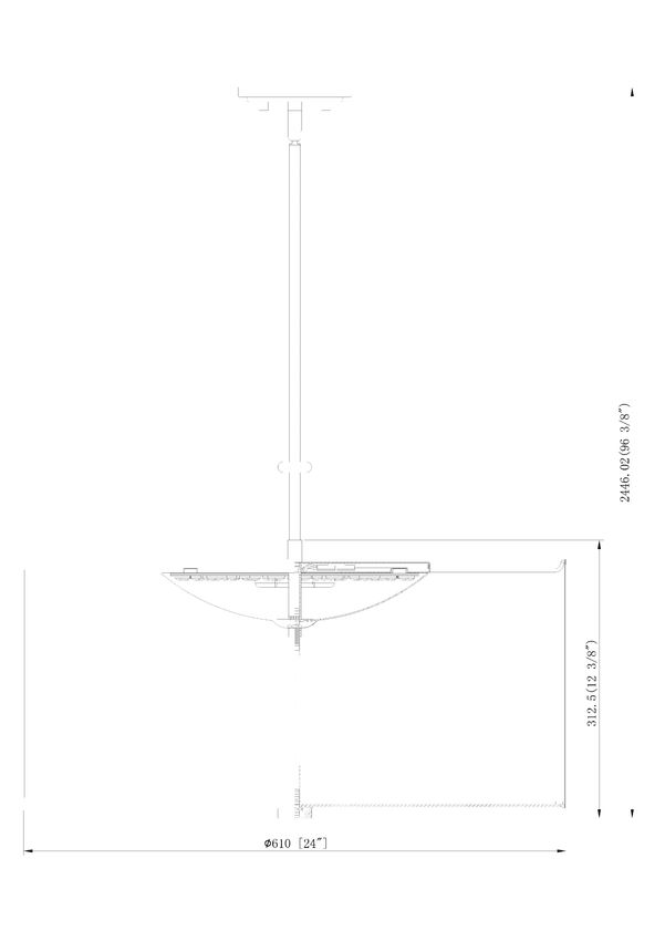 Z-Lite Linden 24" 1-Light LED Integrated Brushed Nickel Steel Frame White Fabric and Glass Shade Pendant Light