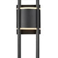 Z-Lite Luca 8" 2-Light LED Black Aluminum Outdoor Wall Sconce With Etched Glass Shade