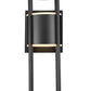 Z-Lite Luca 9" 2-Light LED Black Outdoor Wall Sconce With Etched Glass Shade