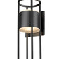 Z-Lite Luca 9" 2-Light LED Black Outdoor Wall Sconce With Etched Glass Shade