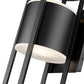 Z-Lite Luca 9" 2-Light LED Black Outdoor Wall Sconce With Etched Glass Shade