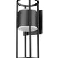 Z-Lite Luca 9" 2-Light LED Black Outdoor Wall Sconce With Etched Glass Shade
