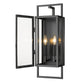 Z-Lite Lucian 8" 2-Light Black Aluminum Outdoor Wall Sconce With Clear Glass Shade
