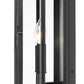 Z-Lite Lucian 8" 2-Light Black Aluminum Outdoor Wall Sconce With Clear Glass Shade