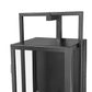 Z-Lite Lucian 9" 3-Light Black Aluminum Outdoor Wall Sconce With Clear Glass Shade