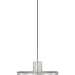 Z-Lite Ludo 12" 1-Light LED-Integrated Brushed Nickel Steel Frame Frosted Acrylic Shade Pendant Light