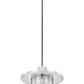 Z-Lite Ludo 12" 1-Light LED-Integrated Brushed Nickel Steel Frame Frosted Acrylic Shade Pendant Light
