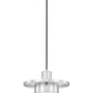 Z-Lite Ludo 12" 1-Light LED-Integrated Brushed Nickel Steel Frame Frosted Acrylic Shade Pendant Light