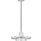 Z-Lite Ludo 12" 1-Light LED-Integrated Brushed Nickel Steel Frame Frosted Acrylic Shade Pendant Light