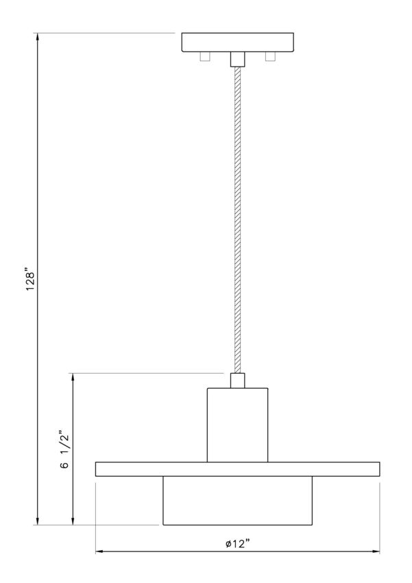 Z-Lite Ludo 12" 1-Light LED-Integrated Matte Black and Modern Gold Steel Frame Frosted Acrylic Shade Pendant Light