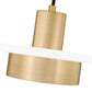 Z-Lite Ludo 12" 1-Light LED-Integrated Matte White and Modern Gold Steel Frame Frosted Acrylic Shade Pendant Light