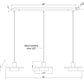 Z-Lite Ludo 12" 3-Light LED-Integrated Brushed Nickel Steel Frame Frosted Acrylic Shade Linear Chandelier
