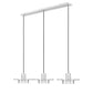 Z-Lite Ludo 12" 3-Light LED-Integrated Brushed Nickel Steel Frame Frosted Acrylic Shade Linear Chandelier