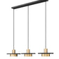 Z-Lite Ludo 12" 3-Light LED-Integrated Matte Black and Modern Gold Steel Frame Frosted Acrylic Shade Linear Chandelier