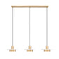 Z-Lite Ludo 12" 3-Light LED-Integrated Matte White and Modern Gold Steel Frame Frosted Acrylic Shade Linear Chandelier