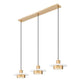 Z-Lite Ludo 12" 3-Light LED-Integrated Matte White and Modern Gold Steel Frame Frosted Acrylic Shade Linear Chandelier