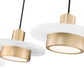 Z-Lite Ludo 12" 3-Light LED-Integrated Matte White and Modern Gold Steel Frame Frosted Acrylic Shade Linear Chandelier