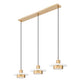 Z-Lite Ludo 12" 3-Light LED-Integrated Matte White and Modern Gold Steel Frame Frosted Acrylic Shade Linear Chandelier