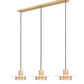 Z-Lite Ludo 12" 3-Light LED-Integrated Matte White and Modern Gold Steel Frame Frosted Acrylic Shade Linear Chandelier