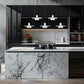 Z-Lite Ludo 12" 5-Light LED-Integrated Brushed Nickel Steel Frame Frosted Acrylic Shade Linear Chandelier