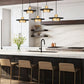 Z-Lite Ludo 12" 5-Light LED-Integrated Matte Black and Modern Gold Steel Frame Frosted Acrylic Shade Linear Chandelier