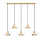 Z-Lite Ludo 12" 5-Light LED-Integrated Matte White and Modern Gold Steel Frame Frosted Acrylic Shade Linear Chandelier