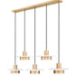 Z-Lite Ludo 12" 5-Light LED-Integrated Matte White and Modern Gold Steel Frame Frosted Acrylic Shade Linear Chandelier