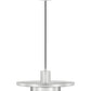 Z-Lite Ludo 16" 1-Light LED-Integrated Brushed Nickel Steel Frame Frosted Acrylic Shade Pendant Light