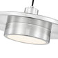 Z-Lite Ludo 16" 1-Light LED-Integrated Brushed Nickel Steel Frame Frosted Acrylic Shade Pendant Light