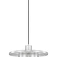 Z-Lite Ludo 16" 1-Light LED-Integrated Brushed Nickel Steel Frame Frosted Acrylic Shade Pendant Light