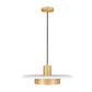 Z-Lite Ludo 16" 1-Light LED-Integrated Matte White and Modern Gold Steel Frame Frosted Acrylic Shade Pendant Light