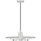 Z-Lite Ludo 20" 1-Light LED-Integrated Brushed Nickel Steel Frame Frosted Acrylic Shade Pendant Light