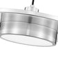 Z-Lite Ludo 20" 1-Light LED-Integrated Brushed Nickel Steel Frame Frosted Acrylic Shade Pendant Light