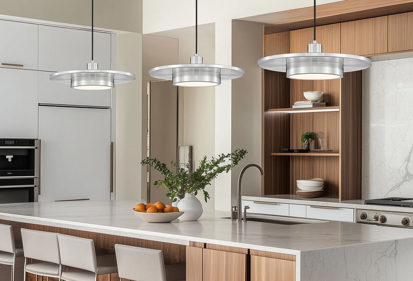 Z-Lite Ludo 20" 1-Light LED-Integrated Brushed Nickel Steel Frame Frosted Acrylic Shade Pendant Light