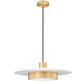 Z-Lite Ludo 20" 1-Light LED-Integrated Matte White and Modern Gold Steel Frame Frosted Acrylic Shade Pendant Light