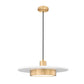 Z-Lite Ludo 20" 1-Light LED-Integrated Matte White and Modern Gold Steel Frame Frosted Acrylic Shade Pendant Light